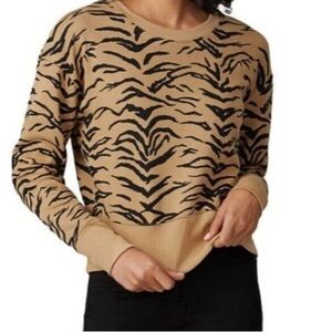 Madewell Tan and Black Sweater